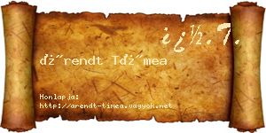 Árendt Tímea névjegykártya